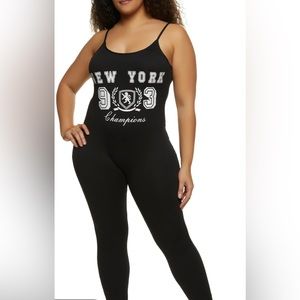 Plus Size New York 93 Champions Catsuit - Black (New)